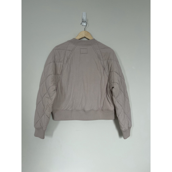 Abercrombie & Fitch Quilted Bomber Jacket Soft AF Casual Layer Cozy Warm Cropped - Picture 8 of 8
